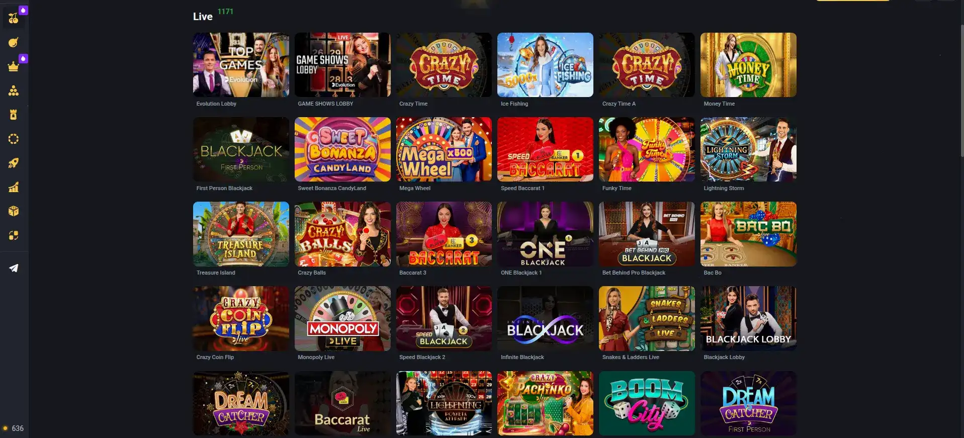 Игровой интерфейс Lucky Pari на мобильном устройстве